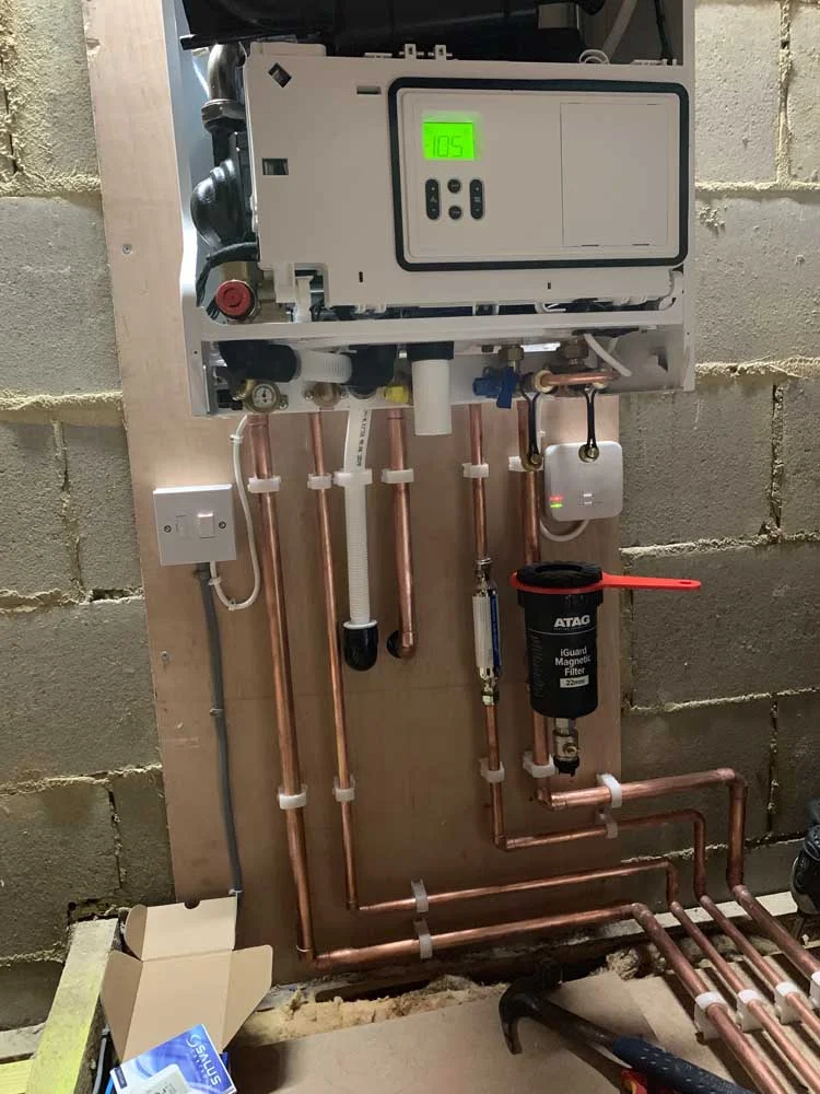 Atag boiler installation with magnetic filter hja heating